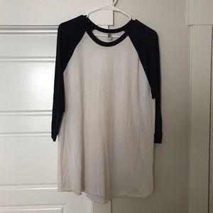 American apparel baseball T-shirt